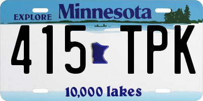 MN license plate 415TPK