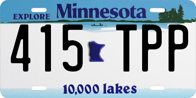 MN license plate 415TPP