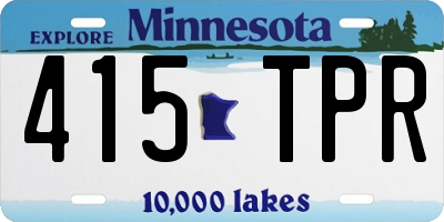 MN license plate 415TPR