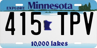 MN license plate 415TPV