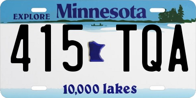 MN license plate 415TQA