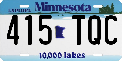 MN license plate 415TQC