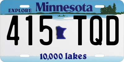 MN license plate 415TQD