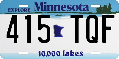 MN license plate 415TQF