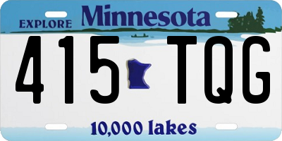 MN license plate 415TQG