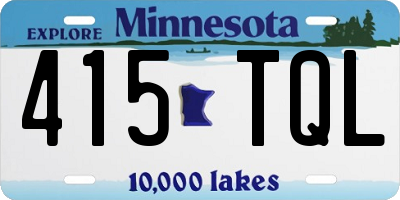 MN license plate 415TQL