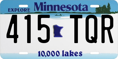 MN license plate 415TQR