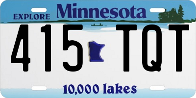 MN license plate 415TQT