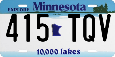 MN license plate 415TQV