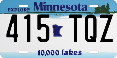 MN license plate 415TQZ
