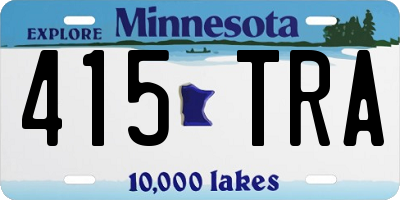 MN license plate 415TRA
