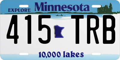 MN license plate 415TRB