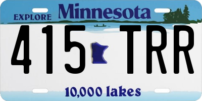 MN license plate 415TRR