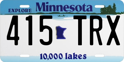 MN license plate 415TRX