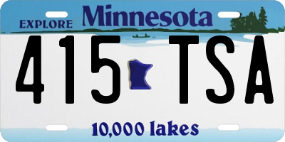 MN license plate 415TSA
