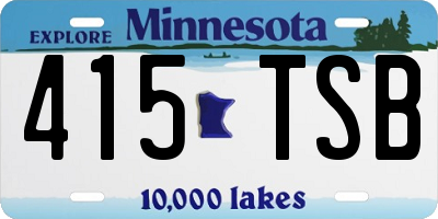 MN license plate 415TSB