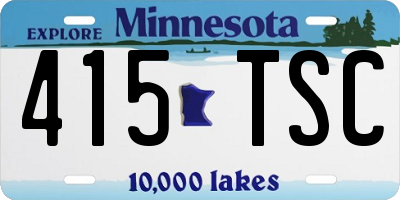 MN license plate 415TSC