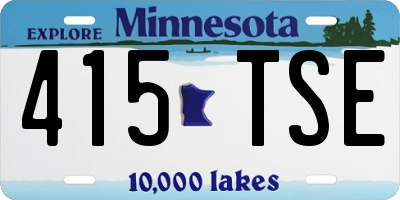 MN license plate 415TSE