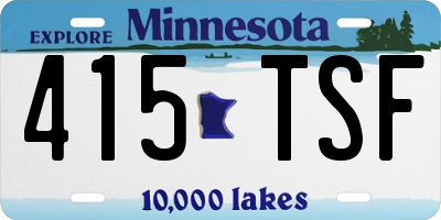 MN license plate 415TSF