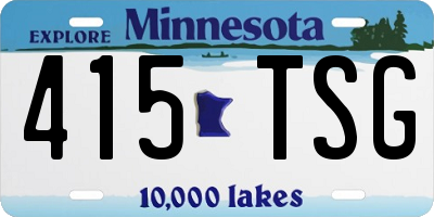 MN license plate 415TSG