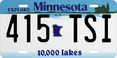 MN license plate 415TSI