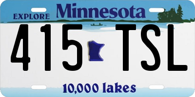MN license plate 415TSL