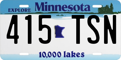 MN license plate 415TSN