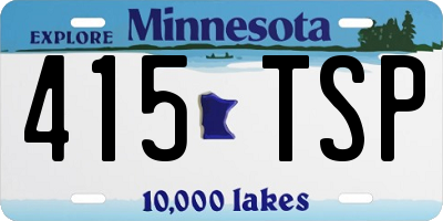 MN license plate 415TSP