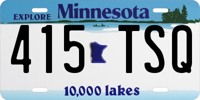 MN license plate 415TSQ