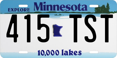 MN license plate 415TST