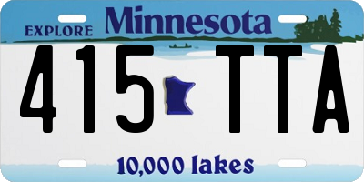 MN license plate 415TTA