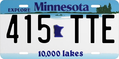 MN license plate 415TTE