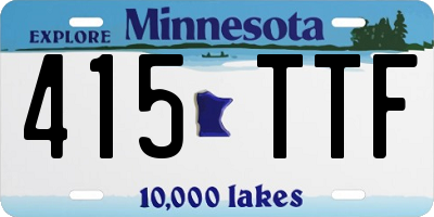 MN license plate 415TTF