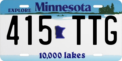 MN license plate 415TTG