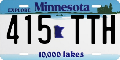 MN license plate 415TTH