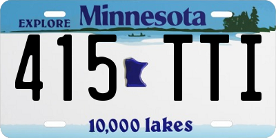 MN license plate 415TTI