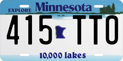 MN license plate 415TTO