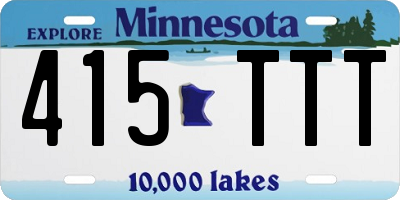 MN license plate 415TTT
