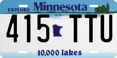 MN license plate 415TTU