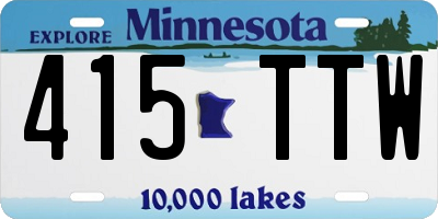MN license plate 415TTW