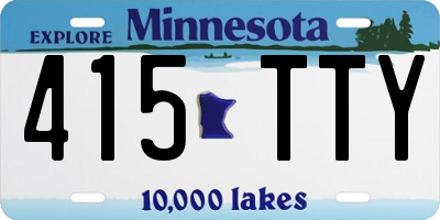 MN license plate 415TTY