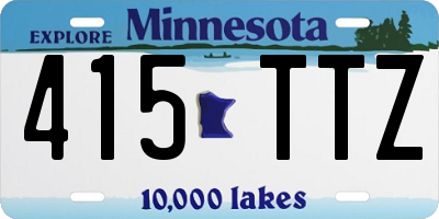MN license plate 415TTZ