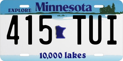 MN license plate 415TUI