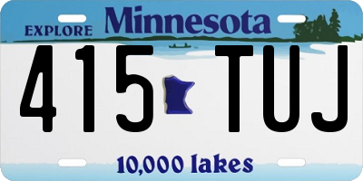 MN license plate 415TUJ