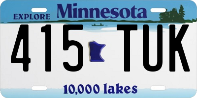 MN license plate 415TUK