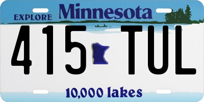 MN license plate 415TUL