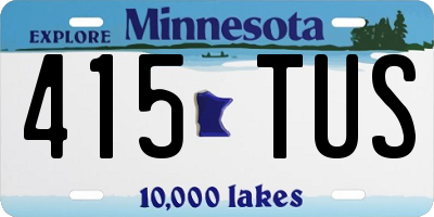 MN license plate 415TUS