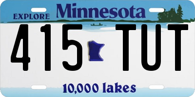 MN license plate 415TUT