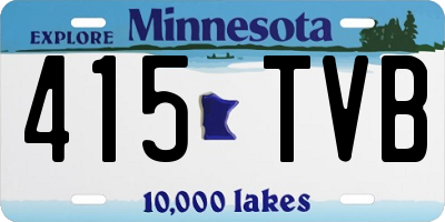 MN license plate 415TVB