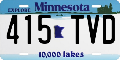 MN license plate 415TVD